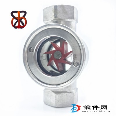 【廠家直銷】304不銹鋼直通葉輪流量指示器，可視觀察鏡