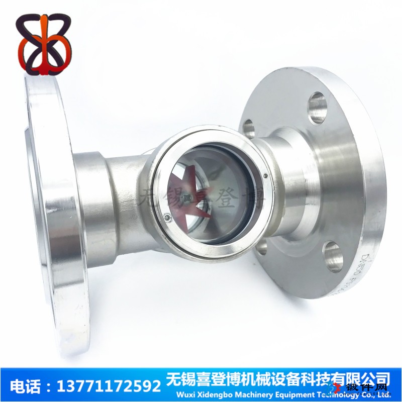 法蘭葉輪流量指示器水流指示器觀察可視管道視鏡觀察器