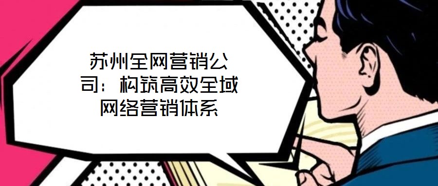 蘇州全網(wǎng)營銷公司：構筑高效全域網(wǎng)絡營銷體系